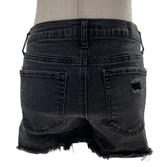 Aeropostale High Waisted Aero Cheeky Jean Shorts Size 8 Cut Off Stretch - Picture 2 of 7